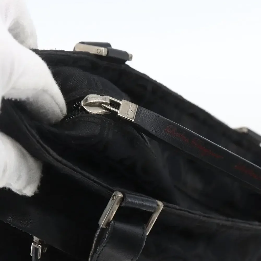 Salvatore Ferragamo Nylon Tote Bag Black